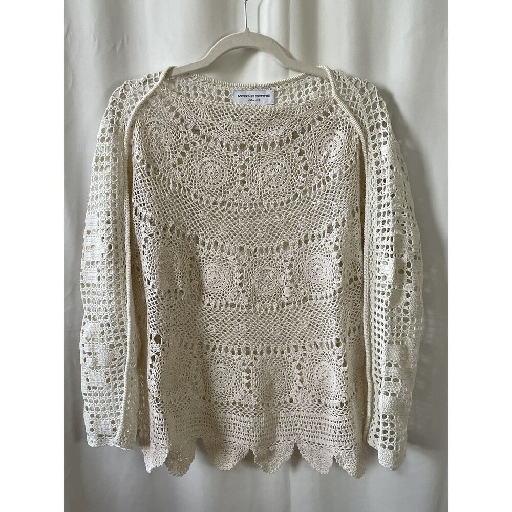 20SS Marine Serre Maree Noire Regenerated Crochet Top Size S